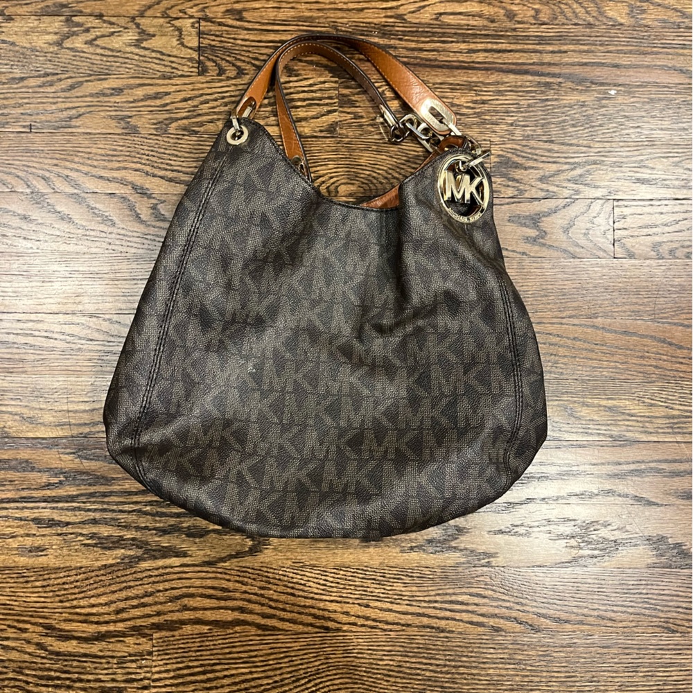 Brown Monogram Tote Bag